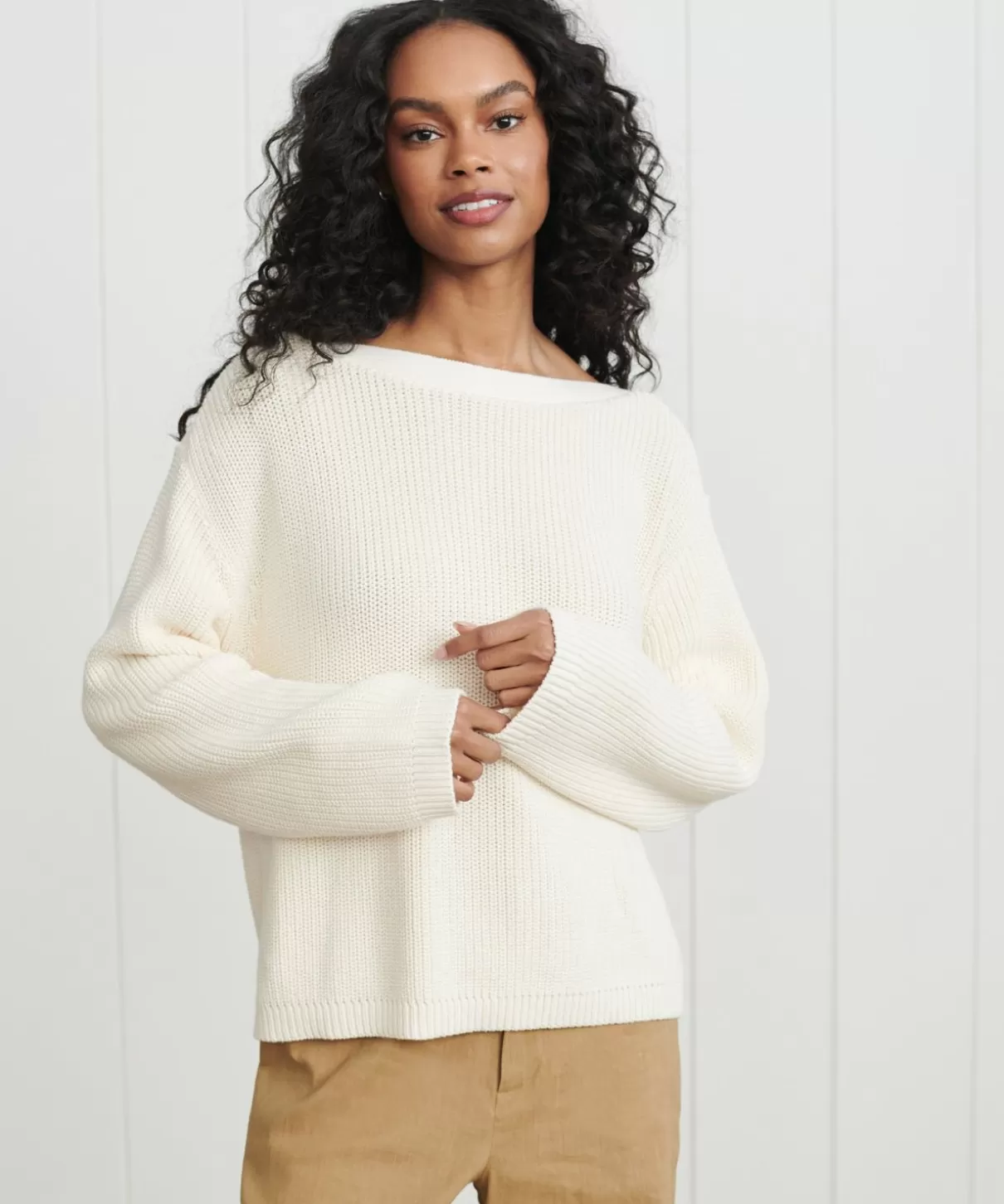 Women Jenni Kayne Cotton Boatneck Sweater