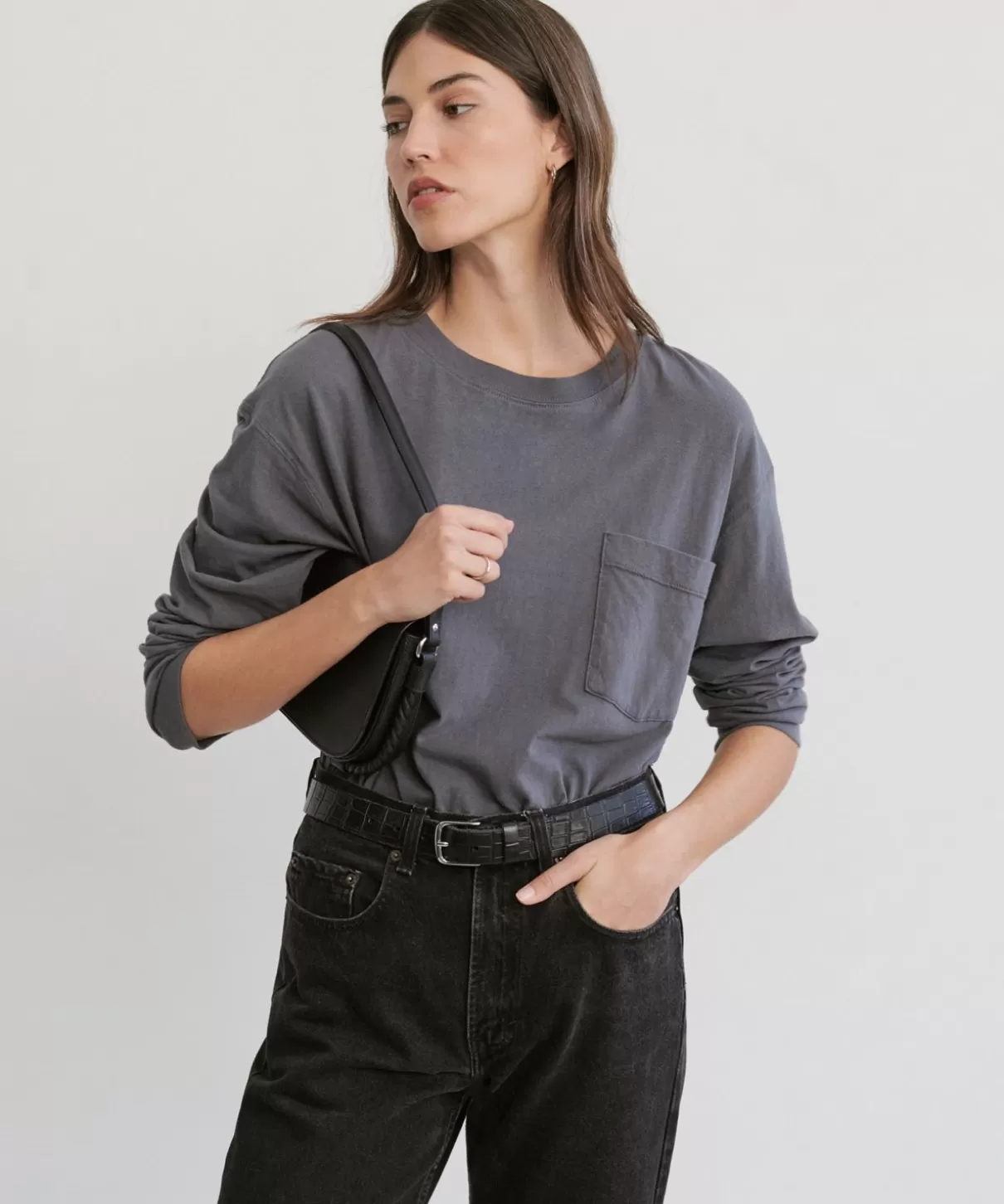 Women Jenni Kayne Long-Sleeve Vintage Pocket Tee