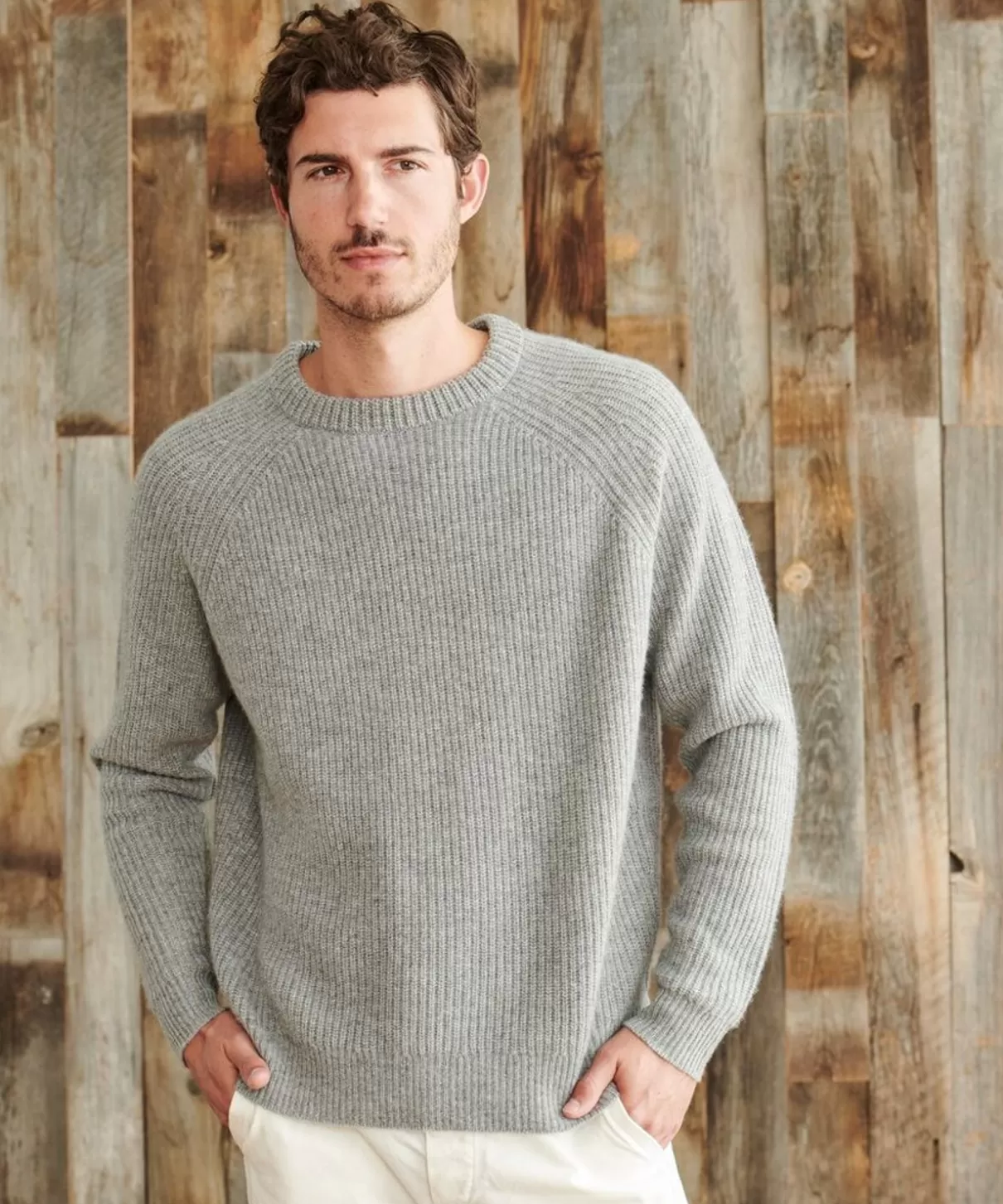 Men Jenni Kayne Men'S Cashmere Fisherman Sweater